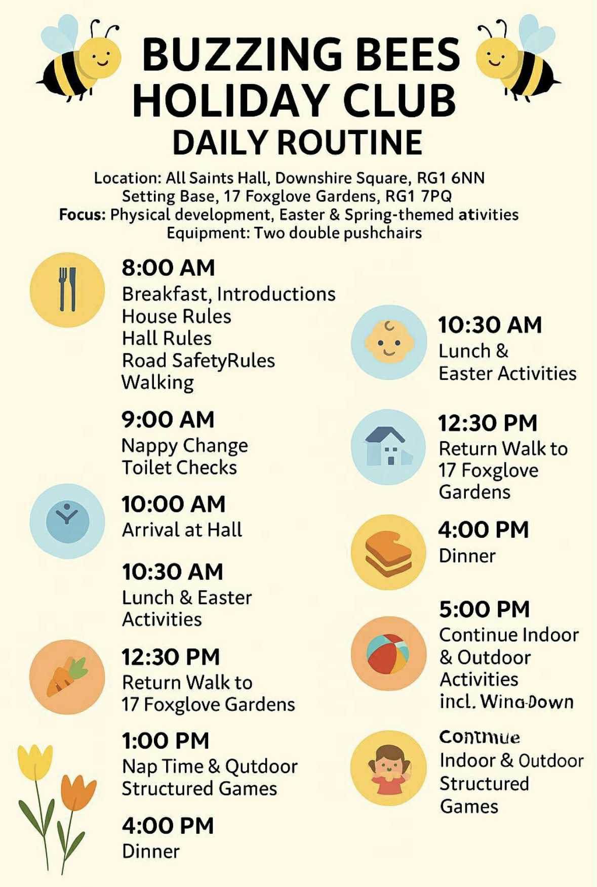 Children enjoying activities at Buzzing Bees